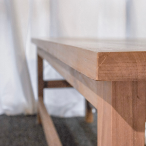 Banco de Comedor de Madera de Teca de Alta Calidad, Estilo Rústico, para el Pasillo o Sala de Estar, Asiento de Madera Único, Banco Largo - Product Image 1