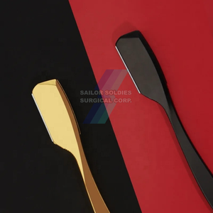 Maquinilla de afeitar de barbero negra de alta calidad profesional, maquinilla de afeitar recta ultra expuesta para salón de belleza, precio al por mayor - Product Image 2