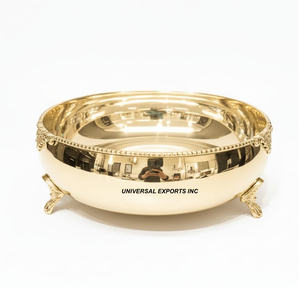 Tazón de Chocolate de Metal con Acabado Dorado, Forma Redonda, Diseño Clásico y Elegante, Nuevo Tazón de Chocolate - Product Image 1