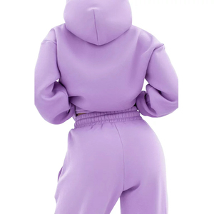 Conjunto Deportivo Casual de 2 Piezas para Mujer, Sudadera con Capucha, Talla Grande, Ropa Deportiva de Invierno, Transpirable, 100% Algodón, Estampado - Product Image 6