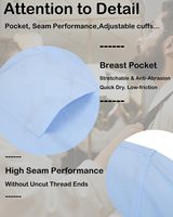 Chemise habillée décontractée à manches longues pour homme, respirante, infroissable, séchage rapide, en polyester/coton écologique, avec boutons