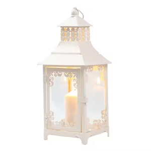 Tarro de vela único, linterna de Metal de hierro rústico antiguo hecha a mano, linterna de decoración impresa personalizada por decor IMPEX - Product Image 2