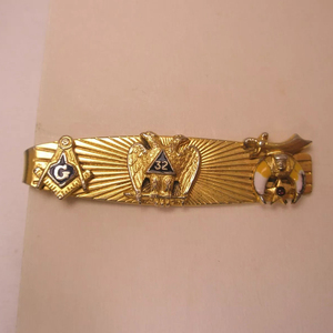 Regalo de negocios, venta al por mayor, accesorios de moda, precio barato, sin costo de molde, gemelos de Metal, Clip de corbata personalizado, gemelos masónicos - Product Image 1