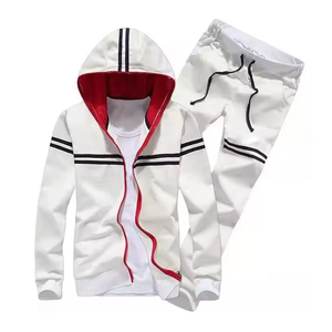 Survêtements de sport à manches longues élégants personnalisés pour hommes 2 pièces survêtements de course décontractés pour l'hiver grande taille - Product Image 3