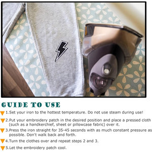 Patches brodés assortis à coudre/à repasser pour jeans, chapeaux, chemises, robes, accessoires de couture à fleurs en tissu sergé. - Product Image 6