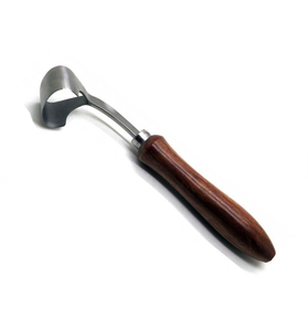 Couteau à sabots en acier inoxydable 304, 2 pièces, outils de fermeur, manche en bois, soin des sabots de cheval, certifié CE, équipement vétérinaire - Product Image 3