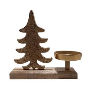 Nouveau design petite bougie photophore en aluminium votive avec base en bois fini en laiton maison hôtel et Festival décoratif CandleVotive - Product Image 4