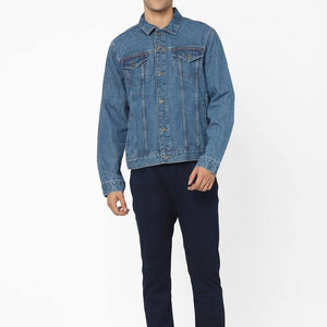 Chaqueta de mezclilla Vintage para hombre, con soporte, a la moda, duradera, para la primavera, lista para cualquier ocasión, chaqueta vaquera personalizada con frente - Product Image 4