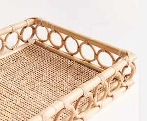 Plateau en rotin naturel pour le stockage des aliments Décoration de la maison Rectangle Thé Fabriqué au Vietnam de Sisu Artisanat - Product Image 2