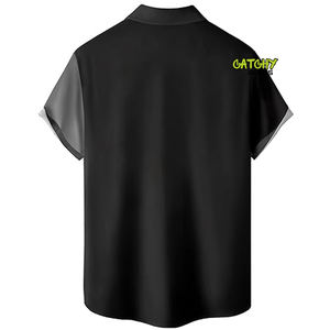 Streetwear hawaïen de haute qualité Style japonais vêtements décontractés été plage partout imprimé à manches courtes Aloha chemise pour hommes - Product Image 4