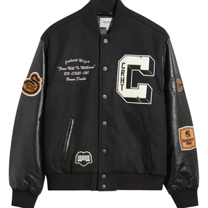 Chaqueta de béisbol de alta calidad para hombre, uniforme escolar universitario de moda personalizado con bordado de chenilla, abrigos gruesos de invierno, logotipo frontal - Product Image 6