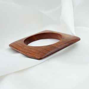 Handmade Large Natural Wooden <b>Bangles</b> Chunky DIY Bracelet Set Beautifully Polished Simple Geometric <b>Engraving</b> Elegant Angel - Product Image 3