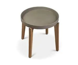 Dora Table de nid ronde en bois massif