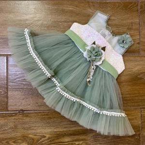 Conjunto de ropa de fiesta para niña recién nacida con estampado Floral increíble para la temporada de primavera, grupo de edad para niños/recién nacidos - Product Image 4