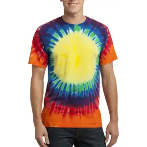 Wholesale Latest Design Short Sleeve Summer Tye Dye T Shirts Over Sized Tie-Dye T-Shirt Men's Tie Dyed T-shirts