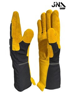 ถุงมืองานเชื่อมหนังยาวสำหรับอุตสาหกรรมป้องกันความร้อนแบบสุ่มสี - Product Image 3