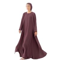 Abaya à manches structurées bleu aqua pour femmes, robe modeste musulmane, style Dubaï, kaftan islamique, jalabiya, robe élégante et modeste