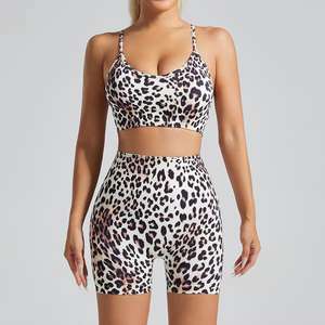 2025 mejor calidad Premium moda Color sólido señora traje de dos piezas mujeres ropa activa sujetador Top y conjunto de mallas ajustadas para yoga - Product Image 2