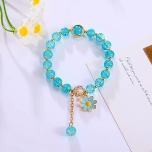 <span class=keywords><strong>Bracciale</strong></span> di ciondolo fiore colorato-Boho margherita fiori accessorio con perline di cristallo <span class=keywords><strong>bracciale</strong></span> per le donne - Product Image 6