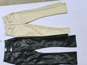 Pantalon en cuir PU taille moyenne personnalisé OEM pour hommes Logo Streetwear évasé pour motos Pantalon de survêtement en toile Méthode de tissage non tissé - Product Image 3