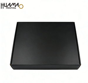 Huamao Plain Black Aircraft <b>Box</b> Custom Size Corrugated Mailer <b>Box</b> for Cosmetic Cards <b>Small</b> Electronic Products <b>Packaging</b> - Product Image 2