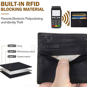 Ventes chaudes, service OEM, faible MOQ, portefeuille en cuir pour homme, court, RFID, haute qualité, léger, écologique - Product Image 5