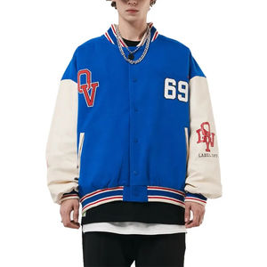 Vestes universitaires en laine pour hommes imprimées sur mesure, manches longues, veste de baseball avec lettres vierges, veste de sport pour hommes - Product Image 4