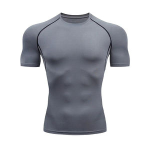 Camiseta de compresión para hombre de alta calidad, 100% algodón, corte holgado, ligera, servicio OEM. - Product Image 3