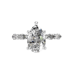 950 platine brillant coupe laboratoire cultivé diamant bague de fiançailles Marquise côté pierres luxe bijoux fins OEM ODM - Product Image 3