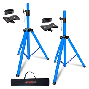 5 Core Speaker Stand <b>Tripod</b> Pair Heavy Duty Adjustable 48 Universal Mount for PA DJ Studio w Bag - Product Image 1