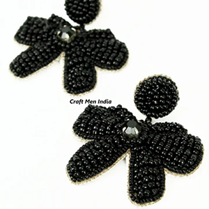 Handmade Colorful Beaded Bohemia Christian Style Imitation <b>Pearl</b> Oval Cut Flower Stud <b>Earrings</b> for Women Perfect Gift - Product Image 4