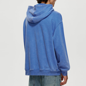 Loose Fit Drop Shoulder Heavy Weight Acid Washed <b>Men</b> <b>Hoodies</b> Low Price Best Sale Acid Washed Distressed <b>Hoodies</b> - Product Image 2