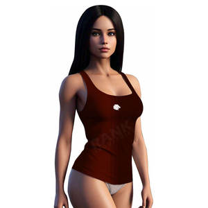 Camiseta sin mangas para mujer de ajuste cómodo - Talla y logotipo personalizables en la parte delantera, tejido de punto, de secado rápido y transpirable, hecho en Pakistán - Product Image 2