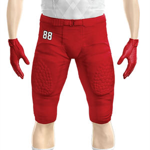 Custom Sublimated American <b>Football</b> Uniform for Men <b>White</b> Red Tackle Twill Team Gear 100% Polyester Short Jersey Pants Outfit - Product Image 5