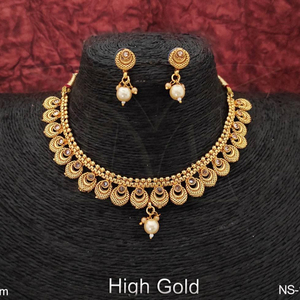 ปาร์ตี้สไตล์แฟนซีชุบทองสูงสวมชุดสร้อยคอโบราณที่สวยงามออกแบบเครื่องประดับโบราณ - Product Image 1