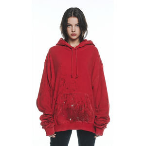 Sudadera con Capucha para Hombre, Estilo Desgastado, 500 GSM, Hombros Caídos, Sudadera de Invierno, Sudadera Holgada de Forro Polar de 550 GSM para Hombre - Product Image 3