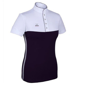 Ropa Ecuestre para Mujer, Diseño 2025, Camisas de Equitación con Logotipo Personalizado, Mangas Cortas y Estribos - Product Image 1