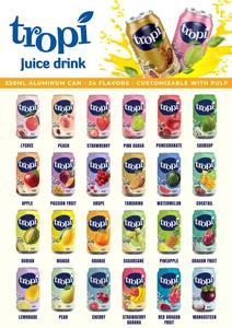 330ml Can Juice drink Tropical Fruit Juice Puree Comprising Orange Pineapple Flavours Packaged Bottle Ingredients - Product Image 5