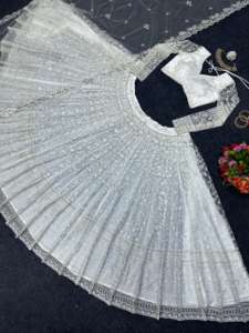 งานลําดับด้ายสุทธินุ่มของนักออกแบบล่าสุด Lehenga Choli โดย Fab Zone - Product Image 5