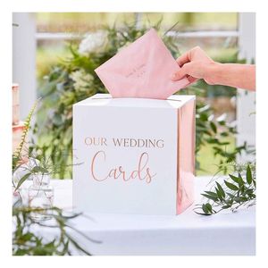 Boîte à cartes de vœux personnalisée en acrylique au design élégant pour les souvenirs et célébrations de mariage - Product Image 1