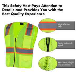 2025 haute qualité Logo personnalisé sécurité travail gilet pour hommes adulte Construction avertissement gilet unisexe vêtements de travail sans manches gilet - Product Image 6