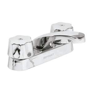 Rubinetto per lavabo Foset Basic da 4 pollici con finitura cromata, maniglia singola, acciaio inossidabile, installazione centrale, alta pressione, bagno - Product Image 3