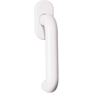 HEWI 111FG.1 30mm <b>Plastic</b> <b>Window</b> Handle 99% Pure White Standard for Curtain Poles Tracks & Accessories - Product Image 1