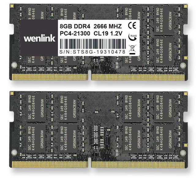Dddr4 4g/8g/16g 2133/2400/2666/3200mhz Ram Black Suitable for Laptop, Hynix,Micron,Samsung Chips