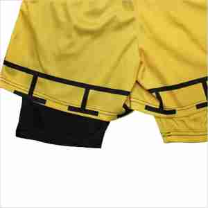 Short de Compression Double Couche Solide Jaune Nouveau Design Anti-Rides Avant FIT Casual Respirant Tailles Disponibles Industrie - Product Image 6