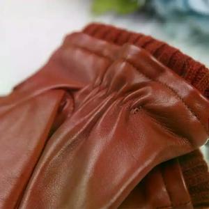 Nouveauté, style tendance, mitaines de luxe, gants d'hiver, poignets en fourrure de renard, gants en cuir d'agneau d'hiver pour l'extérieur avec logo personnalisé - Product Image 3