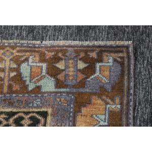 Tapis Herki vintage 3,5 x 6,1 pieds, tapis turc en laine à motifs géométriques orange - Product Image 5