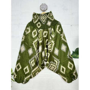 Chal Afgano Geométrico Unisex de Lujo, Mezcla de Lana de Yak, Elegante, Cálido, Cómodo, de Cintura Alta, para Usar en Casa en Invierno - Product Image 3