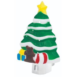 Volteck LUZ-08 Christmas Tree Night <b>Light</b> with Warm White LED, <b>Battery</b>-Powered Plug-In Design for Festive <b>Indoor</b> Ambiance, Tradi - Product Image 1