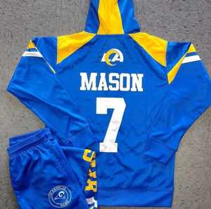 Kustom ODM/OEM poliester pria olahraga Tracksuit grosir Label pribadi setelan keringat celana aktif - Product Image 5